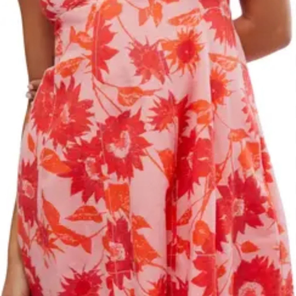 Free People Red and Pink Floral Mini Dress - Picture 5 of 5